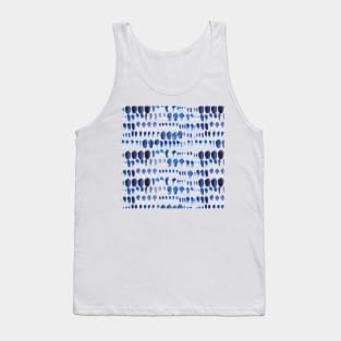 Indigo Watercolour Splodge Print Tank Top